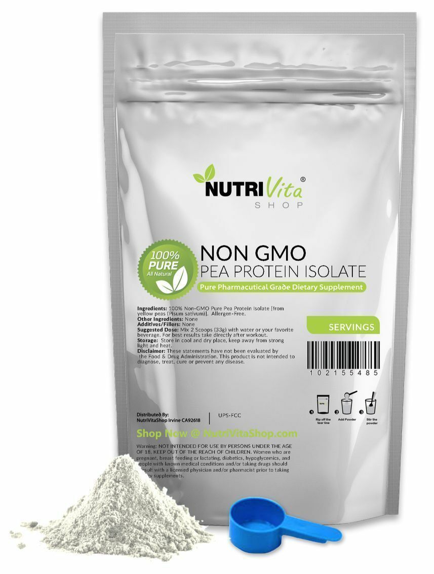 PURE 100% PEA PROTEIN PRO ISOLATE NON-GMO HIGH PROTEIN VEGAN USP GRADE USA