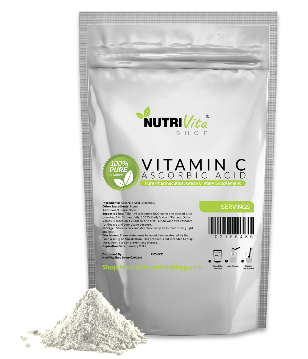 NEW 100% PURE L-ASCORBIC ACID VITAMIN C POWDER NonGMO USA ORGANIC SOURCED VEGAN